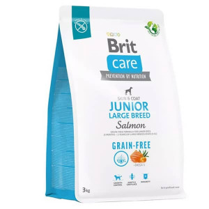 BRIT CARE DOG JUNIOR LARGE BREED SALMON sausā barība kucēniem Lasis 3kg